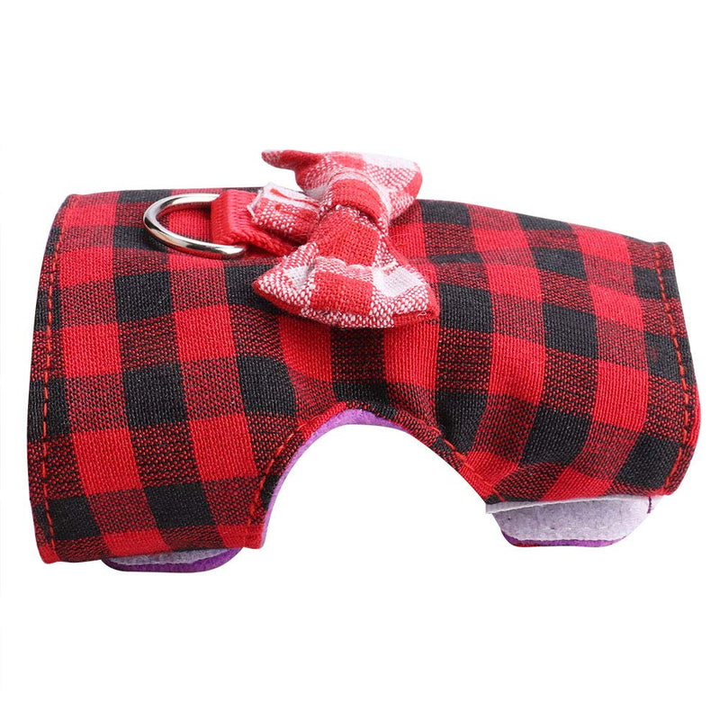 Pet Rabbit Traction Rope, Pet Small Animal Bunny Hamsters Harness Chest Strap Red Grid Blue Stripes 2 Pieces(M) Medium - PawsPlanet Australia