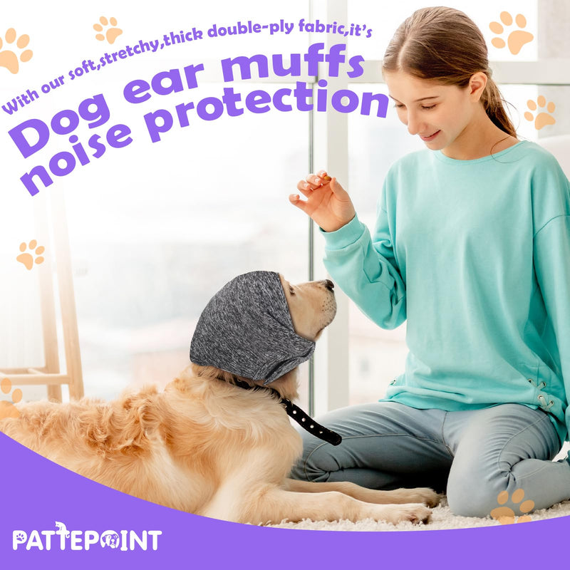 Dog Noise Cancelling Ear Muffs No Flap Ear Wraps for Dogs Blue Medium - PawsPlanet Australia