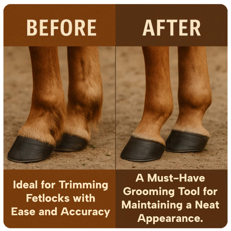 LBH MARKET Fetlock & Bridle Path Shears for Horses - 8" Stainless Steel Grooming Scissors - Trim Fetlocks, Bridle Path, Mane & Tail - Rounded Tips, Ergonomic Handle - PawsPlanet Australia