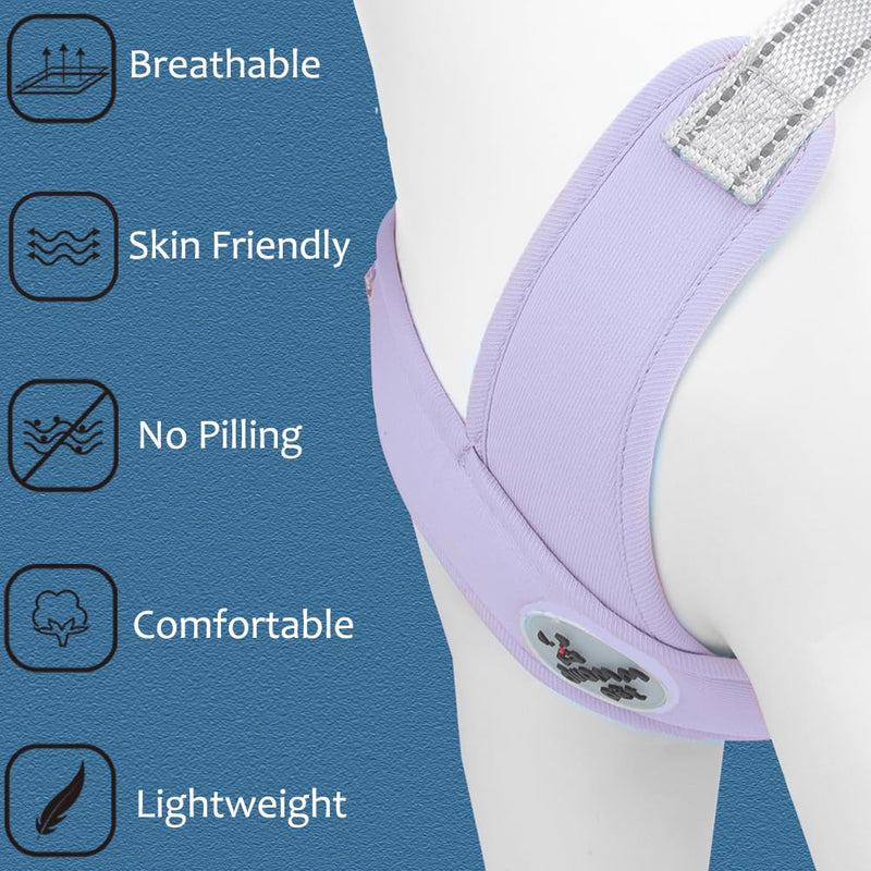 FEimaX Dog Harness Pet X Frame No Pull Step-in Harnesses with Leash Set, Adjustable Reflective Choke Free Puppy with Padded Vest for Small, Medium Dogs and Cats Walking Training Purple - PawsPlanet Australia