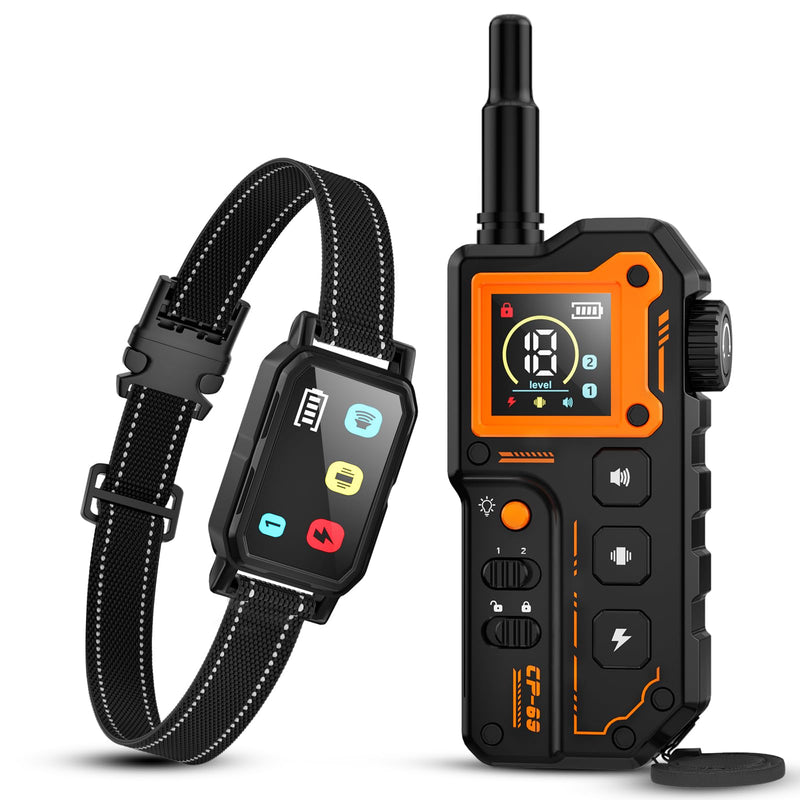 Dog Training Collar, 3300FT Dog Training Collar with Remote, IPX7 Waterproof Collar with Beep, Vibration, Fits for Large Medium Small Dogs, Keypad Lock and Flashing Light (10-120Lbs) Black - PawsPlanet Australia