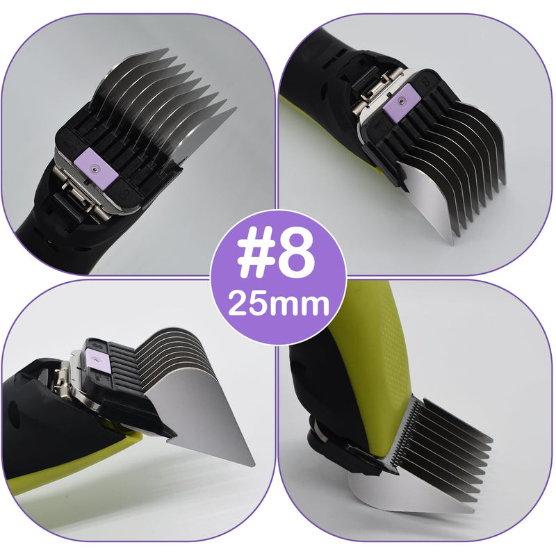 4 Pieces Animal Clipper Stainless Steel A5-Style Replacement Attachment Guide Guard Combs, 16/19/22/25mm 5/8", 3/4", 7/8", 1" Compatible with Wahl KM2/5/10 Andis AG BG Oster A5/A6 Pet Cat Dog Groomers - PawsPlanet Australia