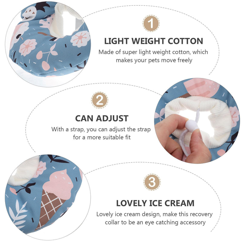Hemobllo Breathable Cotton Protective Collar for Cats Soft Conical Recovery Collar Prevents Licking and Chewing Comfortable While Eating For Postoperative Care