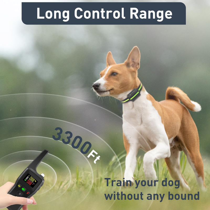PetJoy Dog Bark Collar with Remote, Bark and Training Collar 2-in-1, Auto Bark Collar with Safe Shock (Level 1-100), Vibration (Level 1-100), Auto Mode (Sensitivity 1-5) and Beep - PawsPlanet Australia