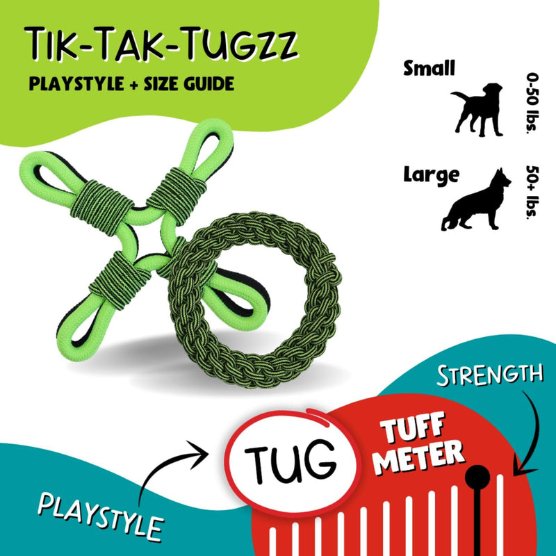 Jolly Pets TIK-Tak-Tugzz Small/Medium O Rope Dog Toy - PawsPlanet Australia