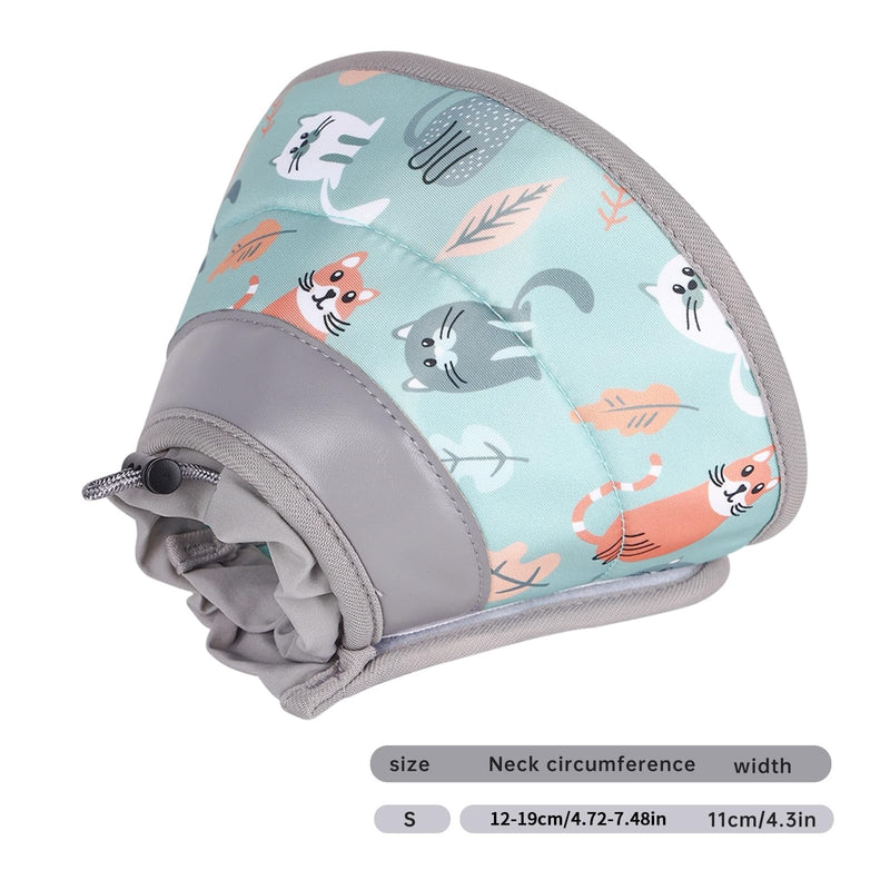 Vauki anti-lick cat collar, scratch-resistant, soft and adjustable, for cats, foldable for post-operative use, versatile Elisabeth collar, suitable for cats and small dogs