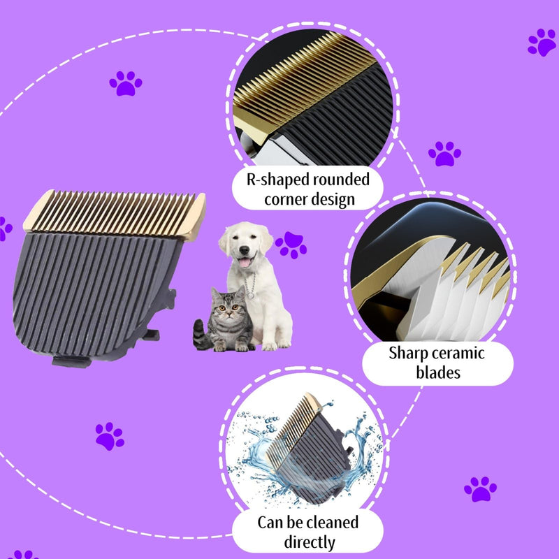 Dog Hair Clipper Blade Professional Pet Grooming Trimmer Clipper Blade Detachable Replacement Blade Cat Dog Accessory for Baorun P2/P3 3pcs
