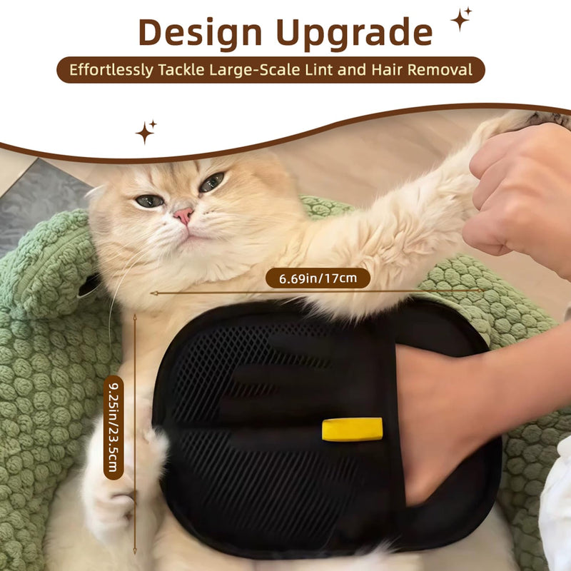 Upgraded 5-Finger Electrostatic Pet Hair Removal Glove for Cats & Dogs - Reusable, Washable, Eco-Friendly Grooming Tool for Furniture, Carpet, Car Seat, Clothes - PawsPlanet Australia
