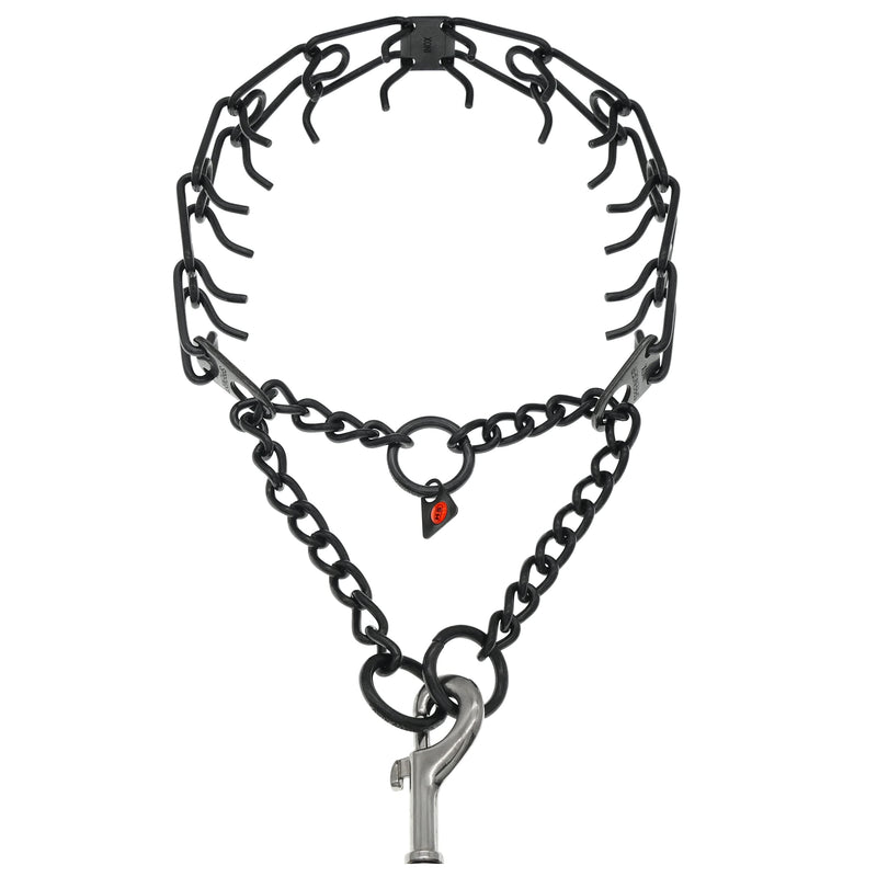 Herm Sprenger Black Stainless Steel Dog Prong Collar with Easy On Assembly Chain Professional Training Pinch Collar for Small Medium Large Dogs Made in Germany (24in x 3.2mm (Neck Size up to 19in)) 24in x 3.2mm (neck size up to 19in) - PawsPlanet Australia