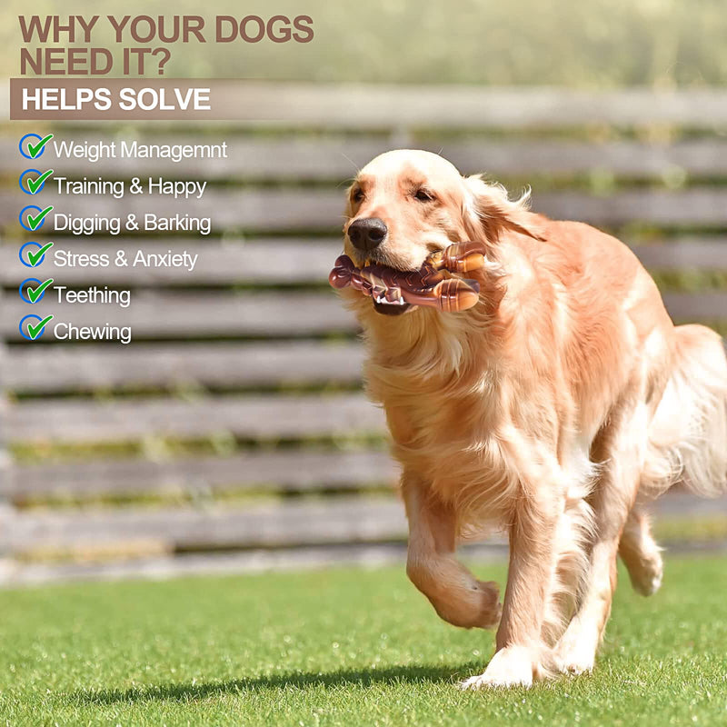 Indestructible Dog Toys for Aggressive Chewers, Extreme Tough Dog Toys for Large Dogs, Real Beef Flavored, Dog Bone for Medium/Large Dogs Breed, Gifts for Dogs - PawsPlanet Australia