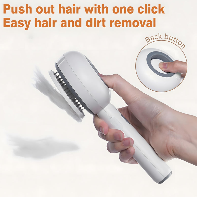 Cat Steam Brush for Shedding Steamy Cat Dog Grooming Brush Steamy Steam Pet Brush for Cat Pet Hair Removal Comb with Water Tank Suitable for long/short haired animals (Purple) Purple - PawsPlanet Australia
