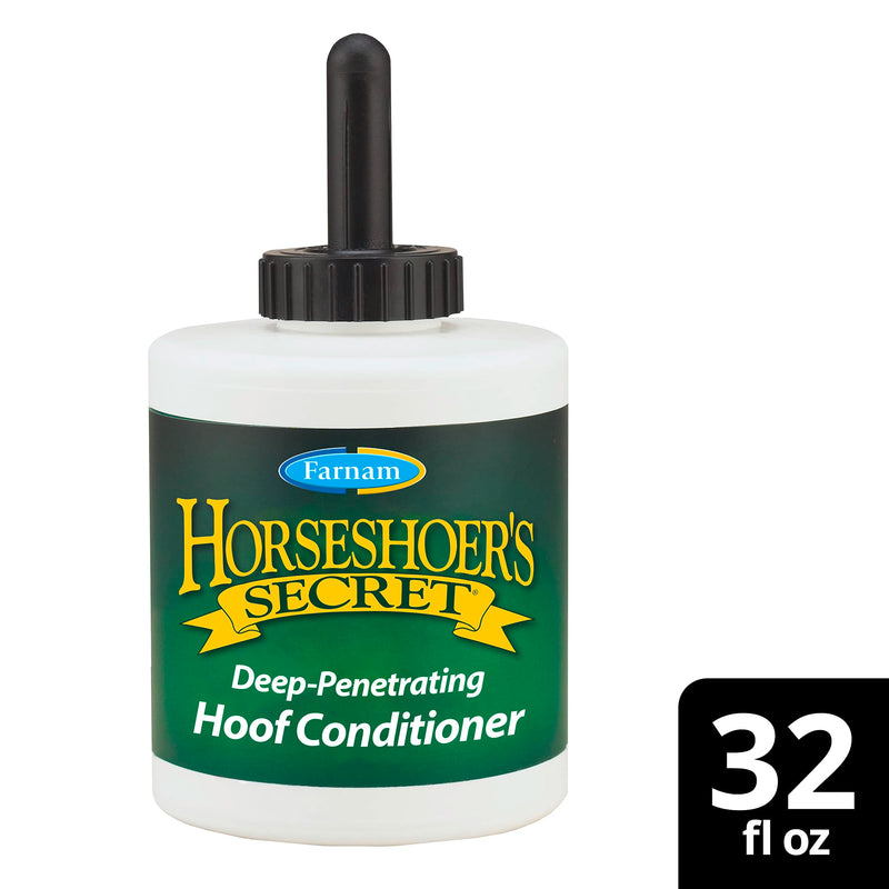 Farnam Horseshoer's Secret Deep-Penetrating Hoof Oil for Horses, Conditions Dry Hooves, Prevents Cracks, Splits & Contracted Heels, Contains Avocado, Glycerine & Mineral Oils, Fast Absorbing, 32 Oz 32 Ounces - PawsPlanet Australia