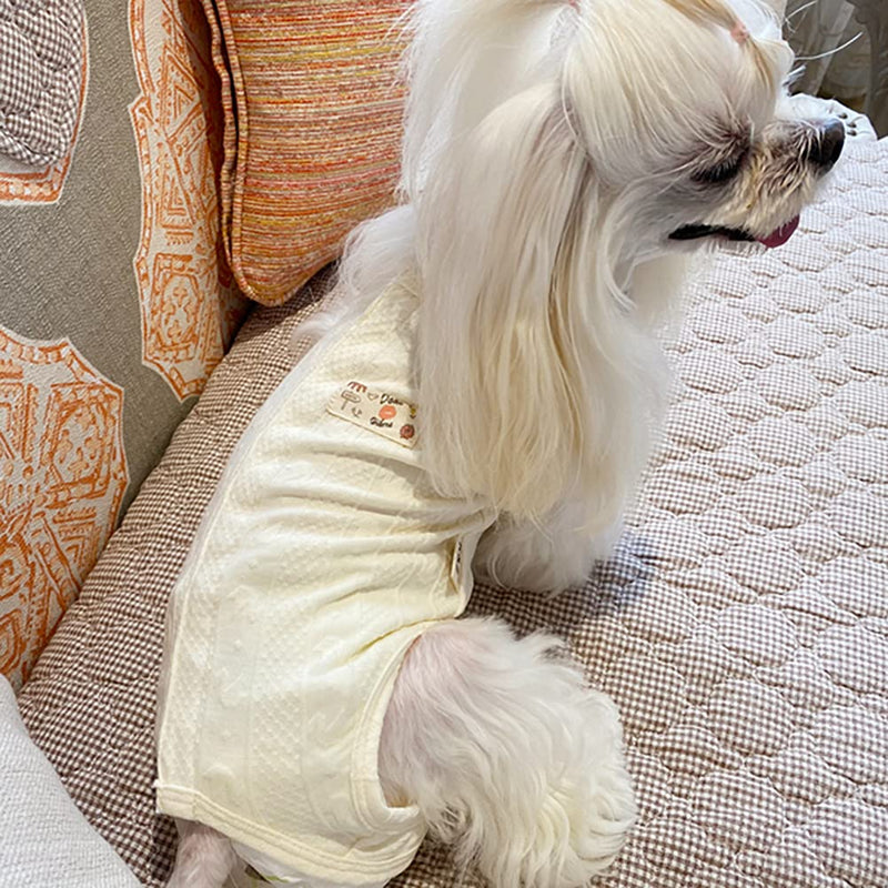 Recovery Suit for Dog After Surgery Cut Pet Recovery Shirt Dog Abdominal Wounds Bandages,Wound Protective Dog Onesize for surgery Female Dog Vest Prevent Licking,Substitute E-Collar（RSS08-Vyellow-XS） XS(chest:11.8"neck:8.2") Vyellow - PawsPlanet Australia