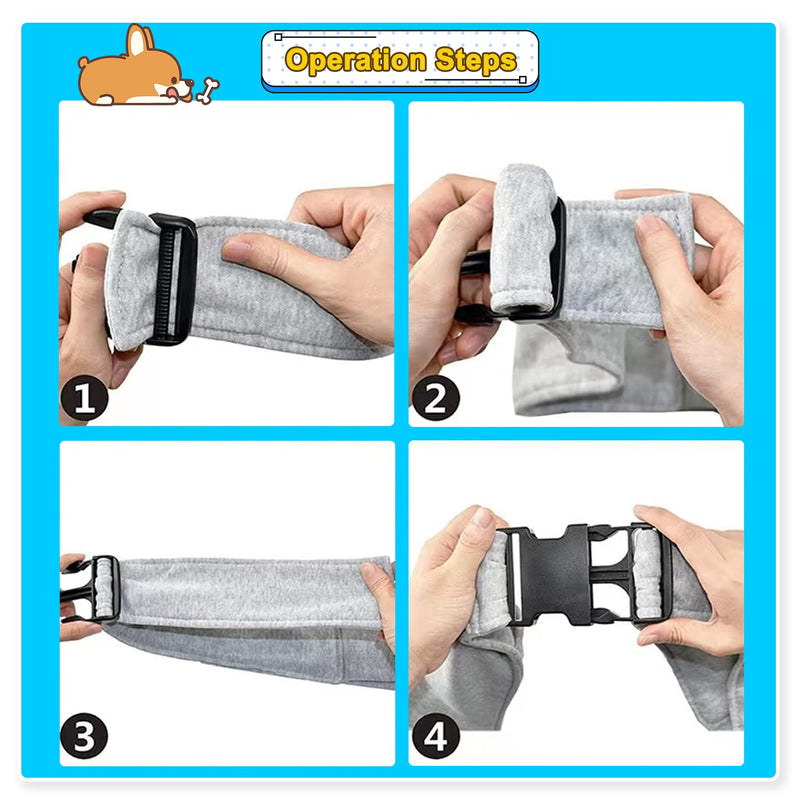 Kanemc Dog Sling Carrier for Small Dogs Cat Puppy Pets Up to 16.5lbs, Comfy Hard Bottom Support, Adjustable Padded Shoulder Strap, Hands-Free Dog Carrier Sling Bag for Outdoor Travel gray - PawsPlanet Australia