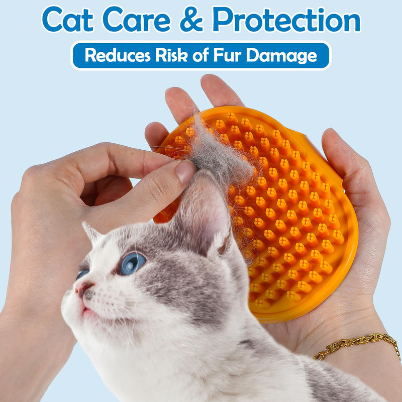 4Pcs Silicone Cat Self Groomer Brush, Wall Mounted Pet Massage Comb for Indoor Cats, Adjustable Furniture Leg Scratcher for Long Short Hair Cats - PawsPlanet Australia
