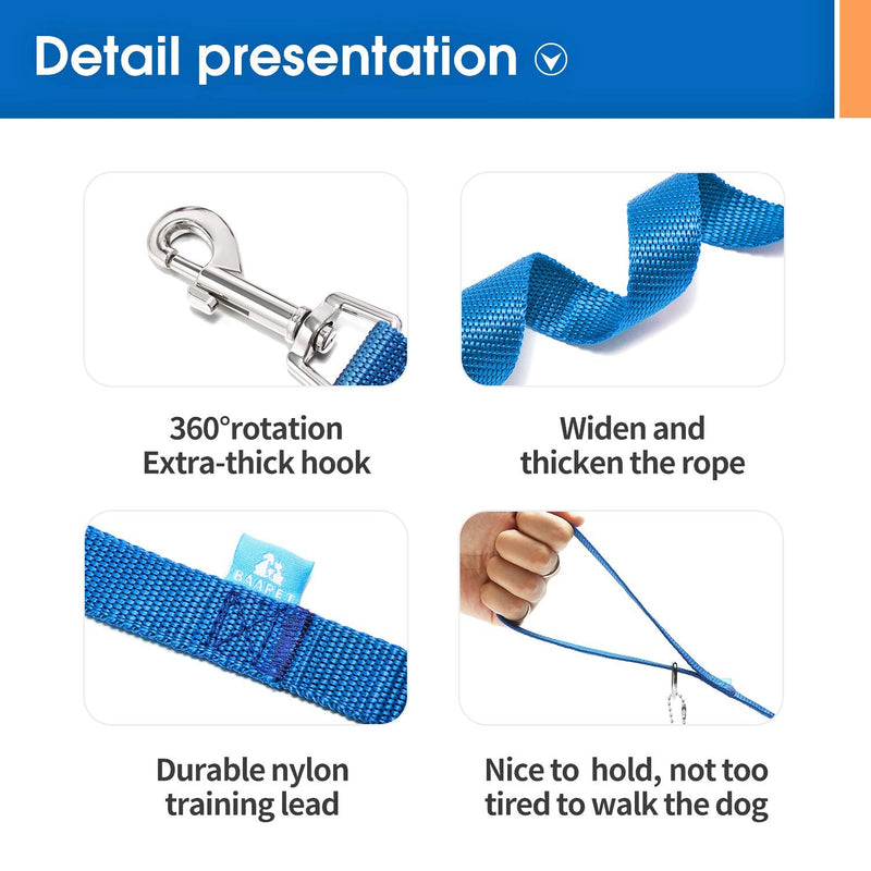 BAAPET 15/20/30/50/100 ft Long Dog Training Leash with Clickers for Small, Medium and Large Dogs or Cats (100 Feet, Blue) 100 Feet - PawsPlanet Australia
