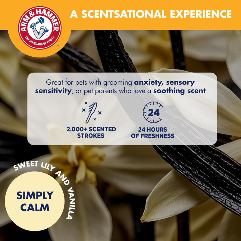Arm & Hammer Deodorizing Pin & Bristle Dog Grooming Brush with Fragrance Transfer Technology – Scented 2-in-1 Dog Brush for Detangling & Shedding, Pet Brushes for Dogs, Sweet Lily & Vanilla - 2 Pack Pin/Bristle Duo Brush - Sweet Lily & Vanilla 2-Pack