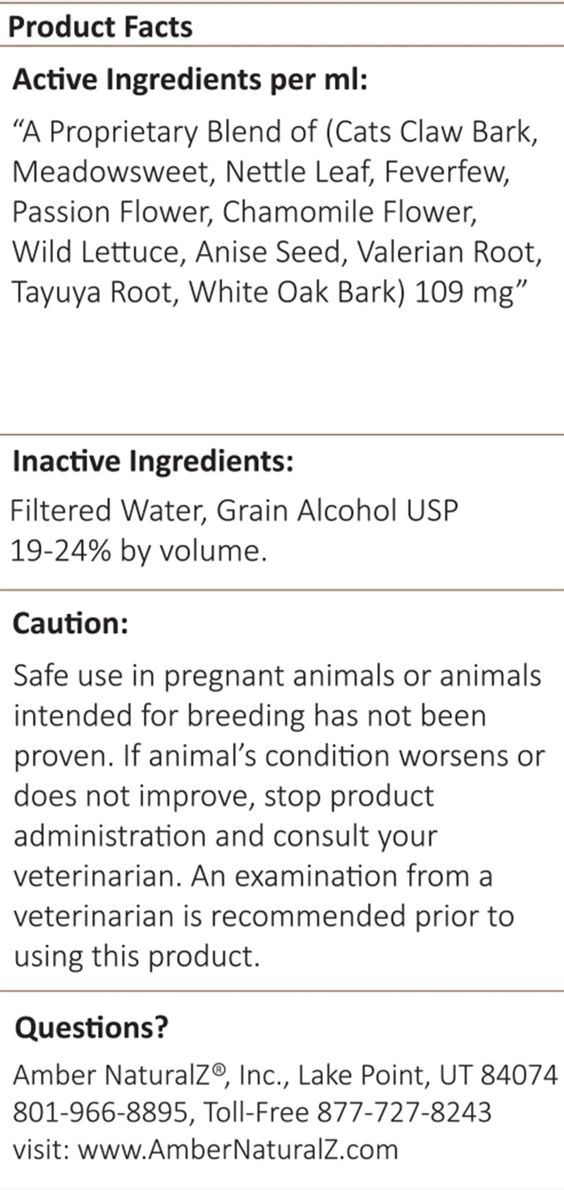 AMBER NATURALZ Petizol Simply Comfort Herbal Supplement for Dogs, Bird, Rabbit | Support for Occasional Discomforts and Normal Body Temperature | 1 Fluid Ounce Glass Bottle | Manufactured in The USA 1 Ounce - PawsPlanet Australia