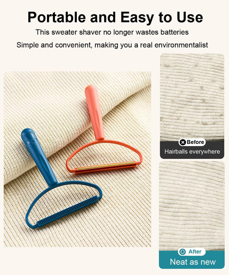 2 in 1 Pet Hair Remover, Pet Hair Remover Fur Remover Dog Hair Remover Cat Hair Remover, Cat Hair Remover Furniture Pet Hair Remover for Couch Pet Hair Remover for Laundry (Blue) Blue - PawsPlanet Australia