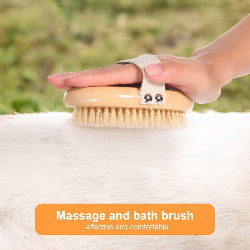 SUPVOX Short Hair Dog Brush - Pets Palm Brush with Bristles,Soft Bristle Pet Brush for Daily Grooming Cats Dogs - PawsPlanet Australia