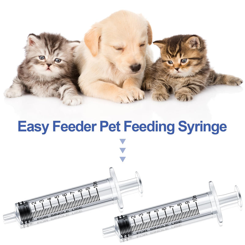 Nuanchu 30 Pcs 10ml Liquid Syringe Pet Feeding Plastic Syringes Dog Oral Food Measuring Syringe Tools for Cats Dogs Kitten Puppy Bunny Small Animals Newborn Pet Feeder Nursing Supplies