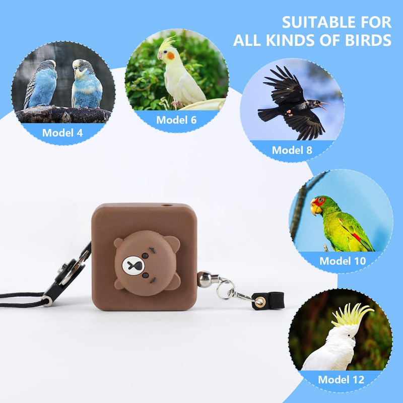 Bird Leash, 2024 New Bird Harness, Retractable Parrot Leash, Used for Bird Flight Training, 0-20 Feet Freely Adjustable, Suitable for Various Birds (Brown Bear) Brown bear - PawsPlanet Australia