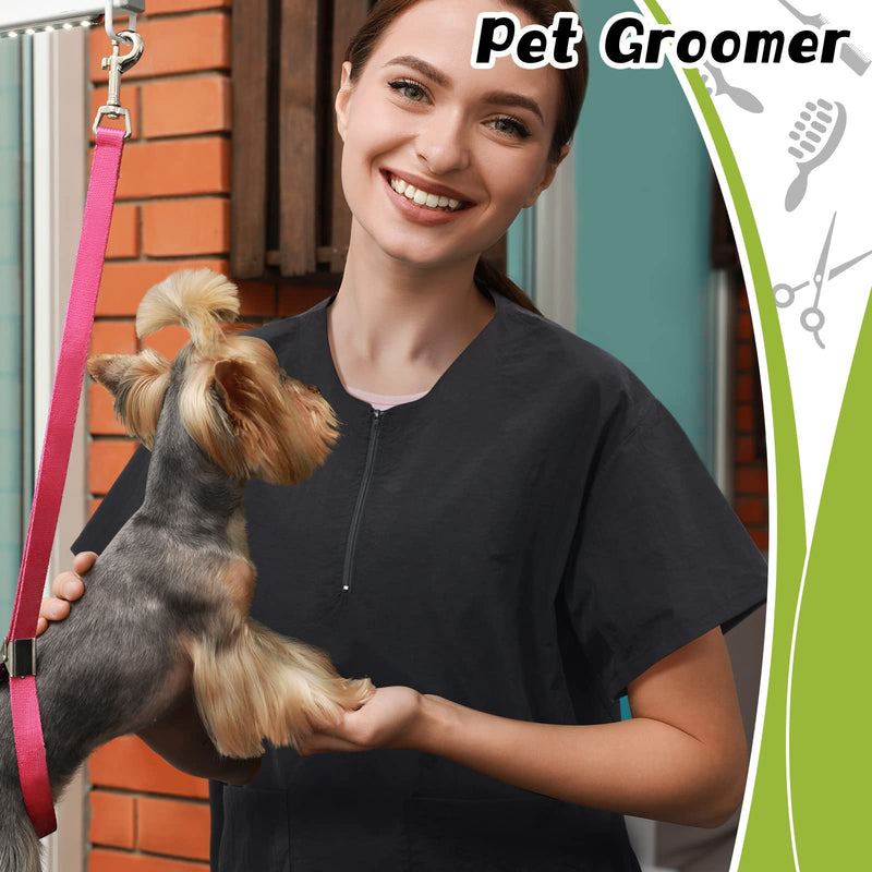 Bonuci 4 Pack Pet Grooming Work Clothes with Zipper, 3XL Size, Anti Static Splash Proof Barber Smock for Pet Dog Grooming, Hairdressers, Cosmetologists - PawsPlanet Australia