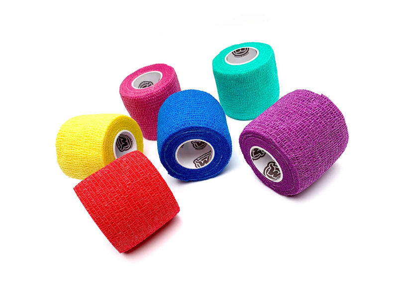 WildCow Vet Wrap Bulk 2", Cohesive Bandage Tape, 18 Pack (6 Colors) 2 Inch 18 pack