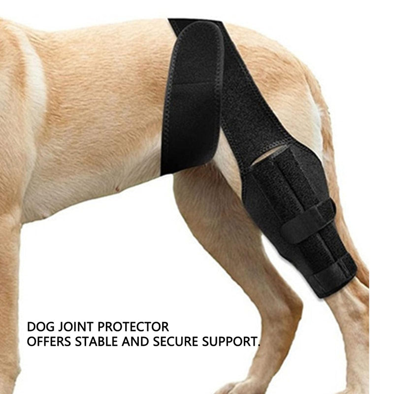 Dog Knee Supports for Hind Leg, Adjustable Dog Support for Rear Leg Support, Knee Brace Dog Rear Leg Changing Harness, for Relief of Joint Pain, Lick Protection (S)