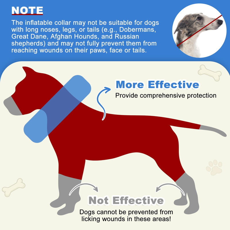 BARKLESS Soft Dog Donut Collar, Rottweiler Inflatable Alternative Cone Collar After Surgery to Stop Licking, Adjustable Protective Surgical Pillow Cone for Large Medium Small Dogs Brown XL (Neck: 18"-23") - PawsPlanet Australia