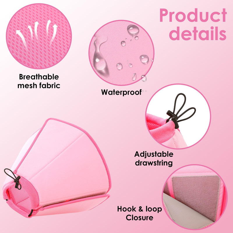 AOFITEE Soft Dog Cone Collar Anti-Licking, Dog Cone Alternative After Surgery, Elizabethan Cones for Large Dogs Post-Surgery, Neuter Recovery Pet Dogs E-Collar(Pink,X-Large) X-Large Pink