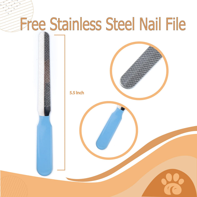 Pet Nail Clippers and Trimmers Feature a Safety Guard for Safe Professional Grooming - Heavy-Duty Design with Nail Files, Ideal for Dogs and Cats - Razor-Sharp for Precise Trimming - PawsPlanet Australia