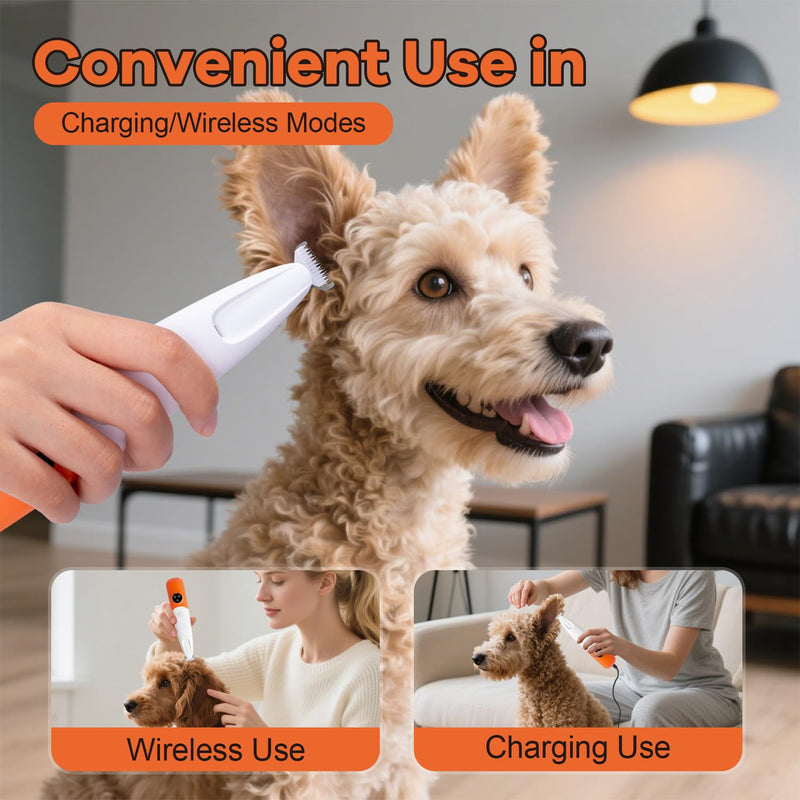 Dog Ear Hair Removal Tool, Ear Hair Trimmer for Dogs at Home, Safety Blunt Tip Scissors, Painless Clippers for Grooming ear care kit - PawsPlanet Australia