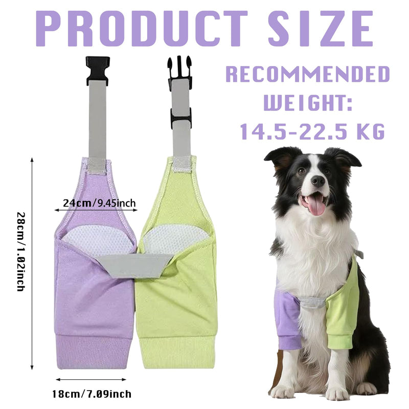 Fashion Dog Leg Protectors, Dog Elbow Pads Contrast Colouring, Dogs Front Leg Braces Recovery Sleeve, Elbow Joint Protector for Medium & Large Dogs for Wound Healing and Injury Recovery