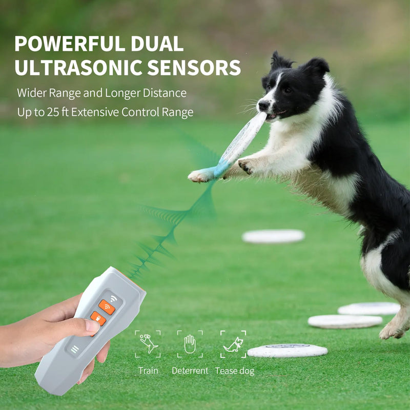 Dog Bark Deterrent Device-Ultrasonic Anti-Barking Devices, Up to 30FT Long Range &Rechargeable Bark Control-Safe for Dogs Training-Indoor & Outdoor,Alternative to Collars and Bark Collars (Black) black - PawsPlanet Australia