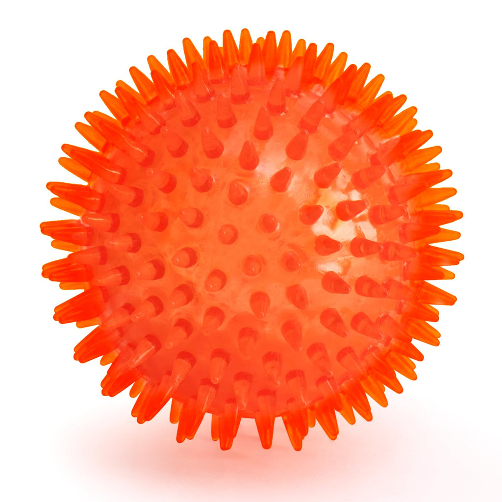 Spiked Dog Ball, Pet Toy, Dog Squeak Toys, Aggressive Chewer Balls, 3.5 Inch, Red - PawsPlanet Australia