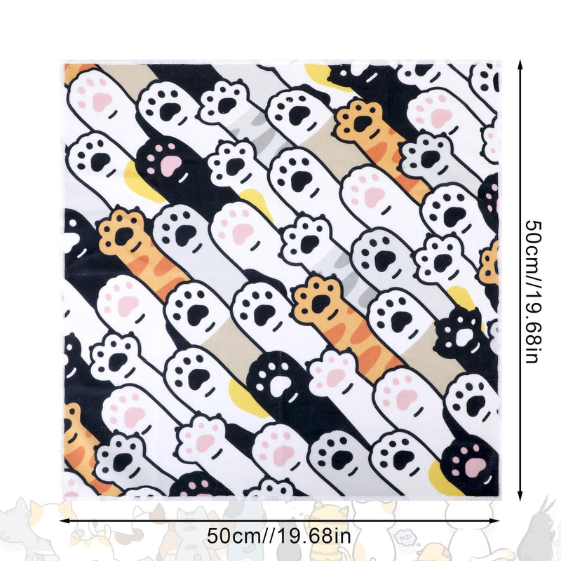 Cat Wrap for Grooming, 19.68x19.68 Inch Soft Cat Swaddle Wrap Multifunctional Self-Adherent Cat Restraint Wrap for Nail Clipping Anti-Bite & Anti-Scratch Pet Calming Blanket for Cats up to 9 Pounds - PawsPlanet Australia