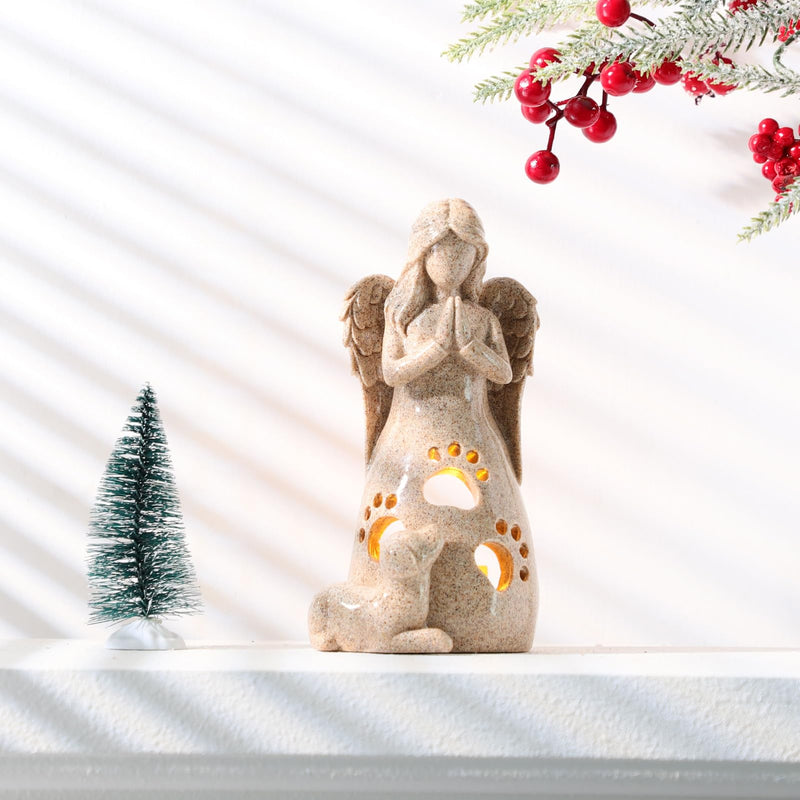 BEARAE Loss of Dog Sympathy Gift, Dog Memorial Gifts Candle Holder, Dog Passing Away Gifts, Angel Dog Memorial Statue, Dog Angel Figurine, Pet Memorial Gifts for Dogs - PawsPlanet Australia
