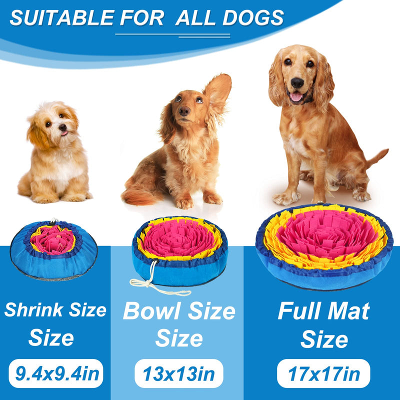 Vivifying Snuffle Mat for Dogs, Interactive Dog Enrichment Toys for Boredom and Mental Stimulation, Adjustable Sniff Mat for Slow Eating and Keep Busy (Red Yellow) Red Yellow