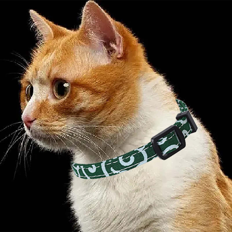 Campsis 2PCS Cat Collars with Bowtie Breakaway Cat Collar with Bell Adjustable Safety Kitten Collar with Removable Bow and Bell for Boy Cats Girl Cats - PawsPlanet Australia