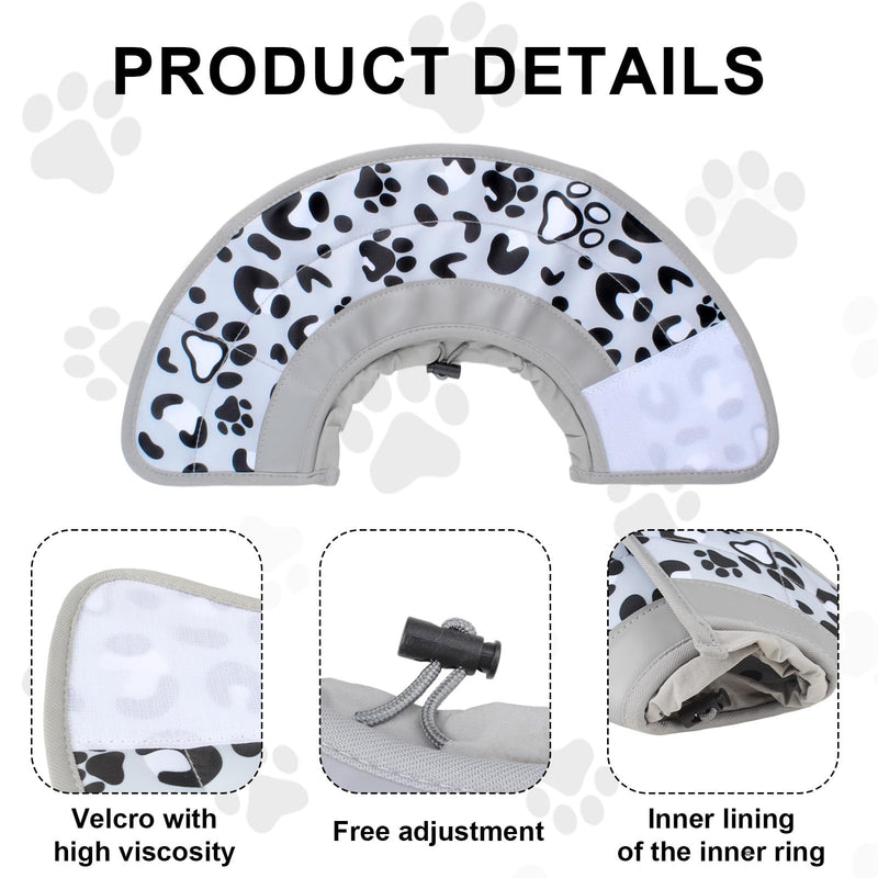 Soft Cat Neck Brace - Soft Anti-Scratch Collar, Ideal for Rehabilitation or Postoperative Care of Cats, Puppies and Small Dogs (Grey, Neck Circumference 17 to 22 cm)