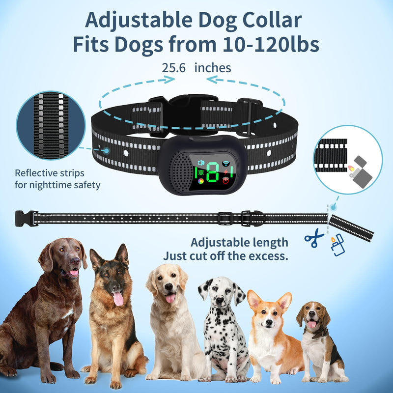?Dog Shock Collar, 4900FT Dog Training Collar with Call Function & LED Light, IP67 Waterproof Rechargeable E-Collar for Dogs 10-120Ibs,4 Training Modes for All Breeds (Black) Black - PawsPlanet Australia