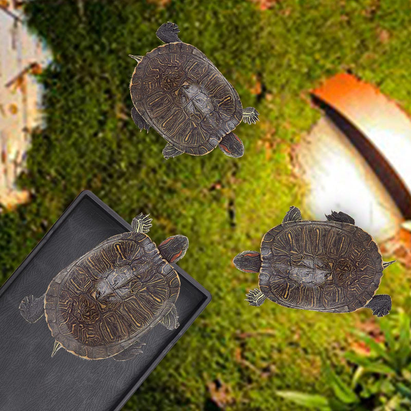 YOLUFER Reptile Food Water Bowl Plate Dish for Tortoise Crawl Pet Drinking and Eating Hallow Water Dish for Reptiles Size3-L - PawsPlanet Australia