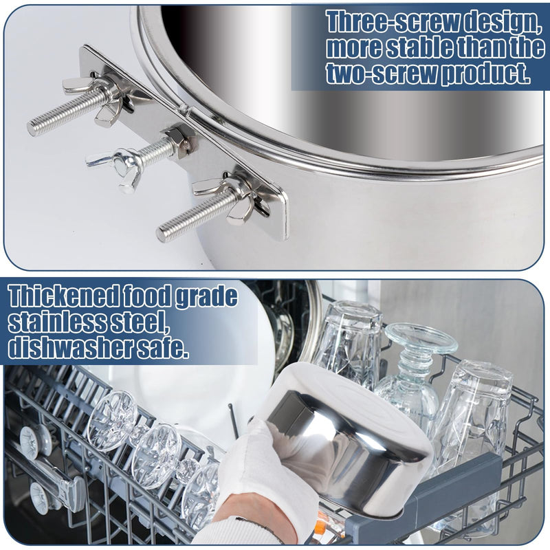 Dog Crate Water Bowl No Spill, 2 Pack Stainless Steel Large Dog Bowls, Hanging Dog Kennel Water and Food Bowls for Crate Cage，Metal Feeder Dish Coop Cup for Medium Large Dogs Pets - PawsPlanet Australia