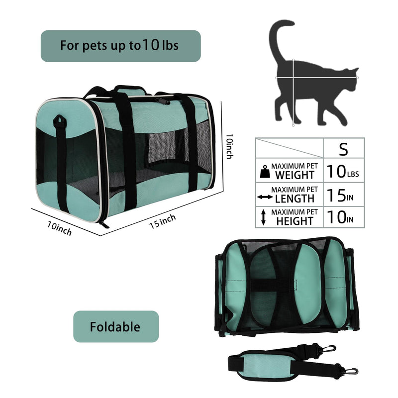 Small Animal Travel, Carrier for Hedgehog Rat Parrot Bird Guinea Pig, Lizards Carrier, Soft Sided Travel Carrier Portable Guinea Pig Up to 10 Lbs (15 * 10 * 10, Green) 15"L*10"W"*10'H - PawsPlanet Australia