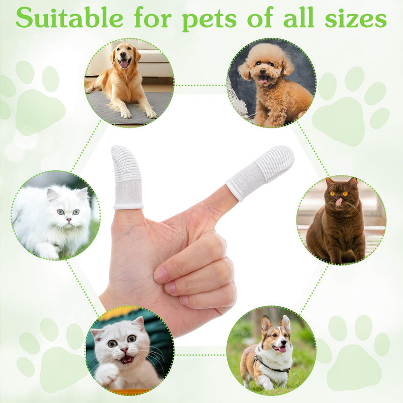 30Pcs Cat & Dog Toothbrush Finger, Soft Fabric Finger Toothbrush for Dogs Cats, Washable & Reusable Teeth Cleaning Wipes Toothbrushes Fingers Dental Wipes Care Remove Stain