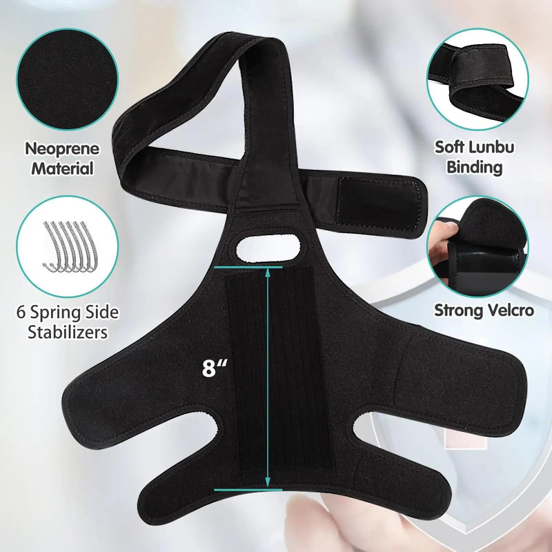 Dog Knee Brace for ACL & Ligament Injuries | Adjustable Back Leg Support & Compression Wrap | Helps with Patella Dislocation, Osteoarthritis & Sprains | Multifunctional Protection (Large) Large