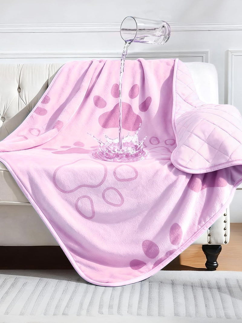 KASBAH Dog Cooling Blanket & Mat, Waterproof Pet Blankets for Couch, Bed and Car Seat, Washable Reversible Dog Blanket Throw (Cool & Warm), Q-MAX >0.5, 40 x 56 Inch Pink 40x56inch - PawsPlanet Australia