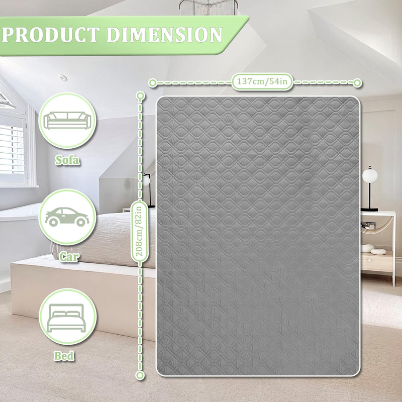 54x82 Inch Waterproof Dog Bed Cover Pet Blanket, Couch Cover for Dogs,Pets,Cats Washable Non-Slip Backing Reversible, Dark Gray/Light 54" X 82" - PawsPlanet Australia