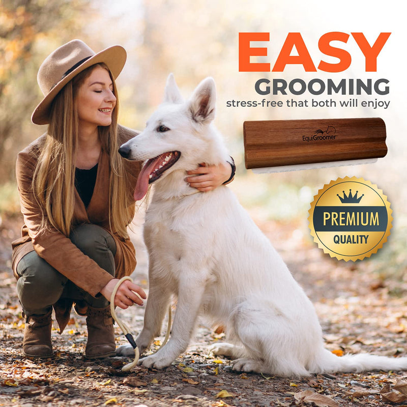 EasyGroomer Deshedding Brush for Dogs & Cats – Undercoat Grooming Tool for Short & Long Hair, Removes Loose Fur & Dirt, Reduces Shedding for Small & Large Pets, Mahogany 5 Inch - PawsPlanet Australia